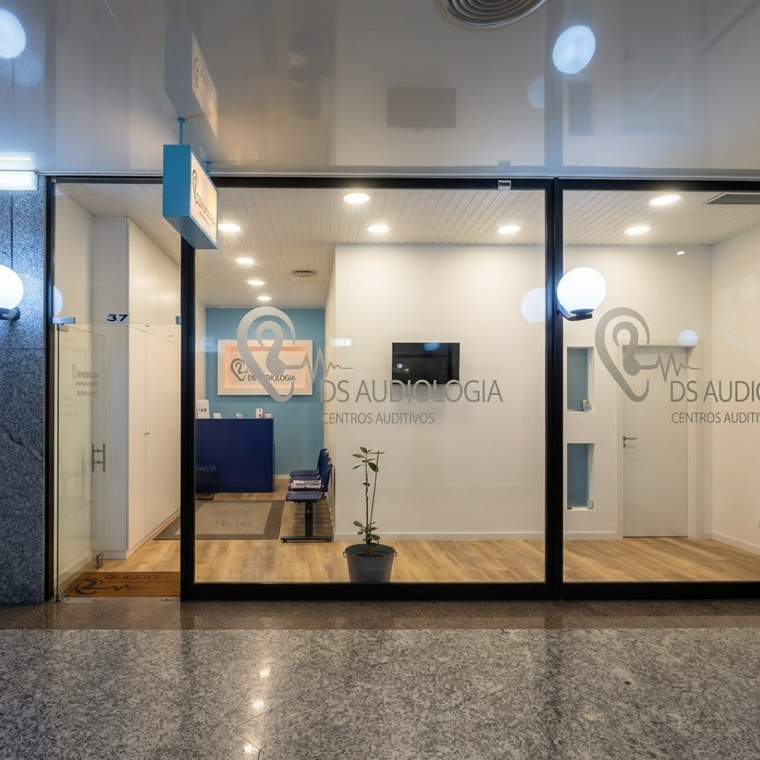 Fachada da clínica DS Audiologia em Alverca
